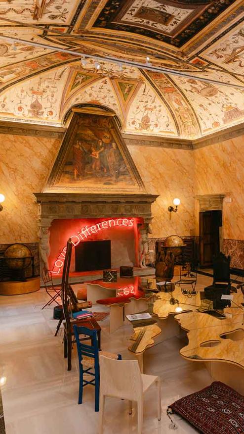 Michelangelo Pistoletto, Tavolo "Love Difference", Sala del Papa, Palazzo Boncompagni, Bologna