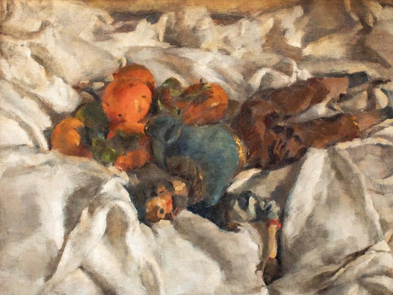 Giovanni Romagnoli_Marionetta e cachi, 1918_olio su tela_cm 68 x 60.