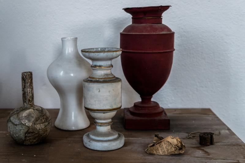 Still life of Morandi vases