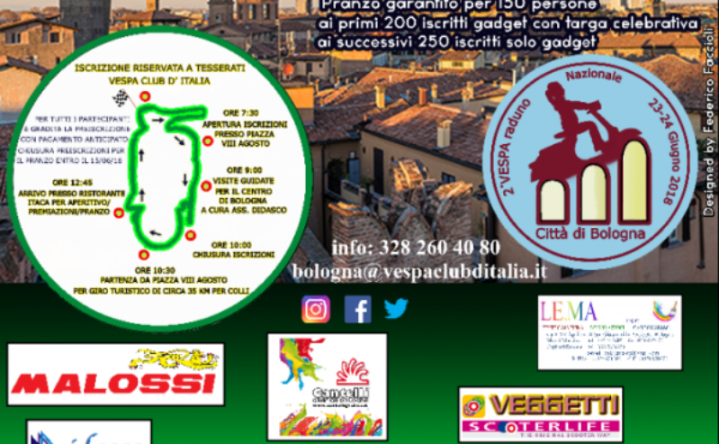 Secondo Vespa raduno Nazionale città di Bologna