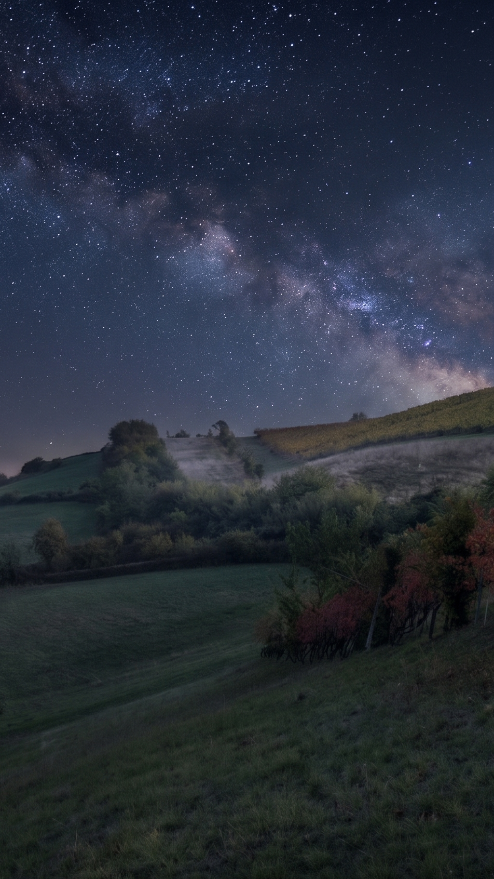 Bologna's hills by night - generated with AI