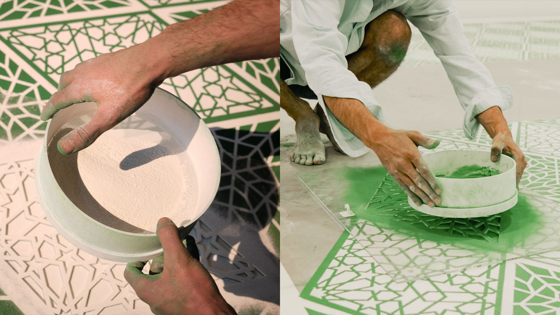 Mohammed El Hajoui Radici Flour pigments Fabrica 2023 Studio la Linea Verticale