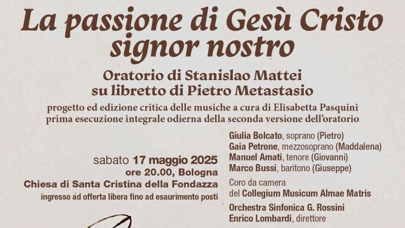 La passione di Gesù Cristo signor nostro
