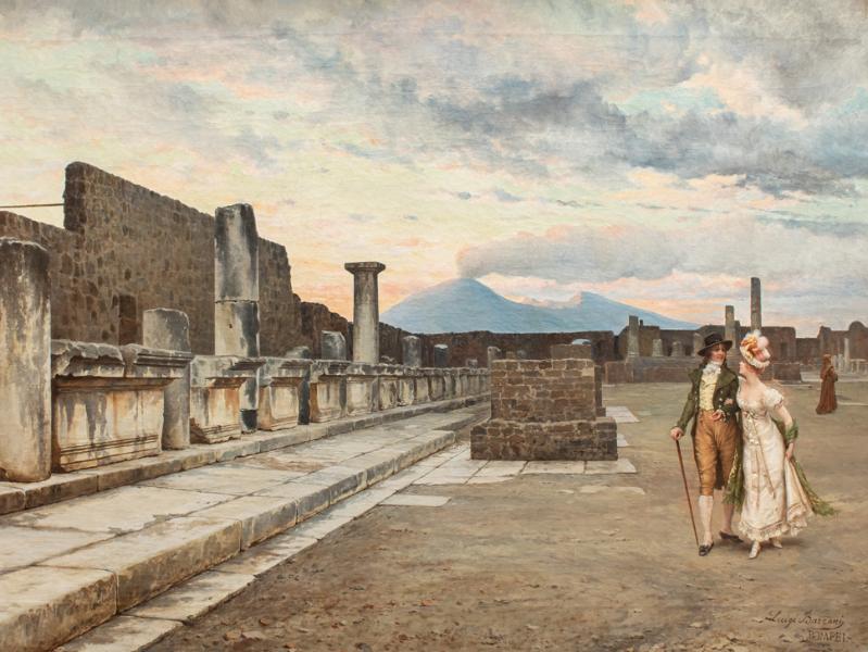 Luigi Bazzani, Il Foro a Pompei, s.d. ©MuseoOttocentoBologna