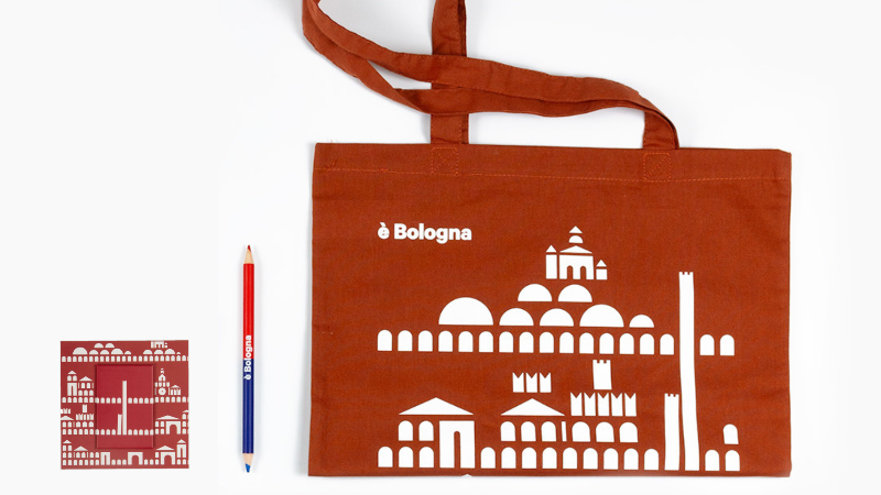 Tote bag + Magnet + Red Blue Pencil è Bologna