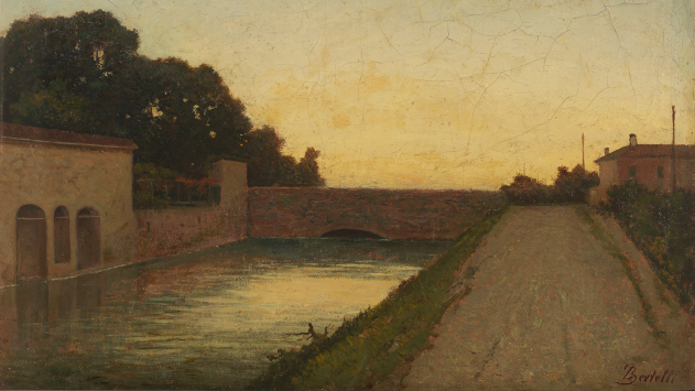 Luigi Bertelli, Ponte degli stecchi, mostra tra 800 e 900, Bologna ©Fondazione Carisbo