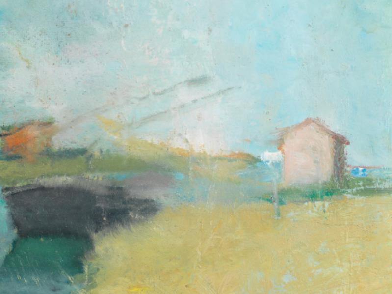 Norma Mascellani, Riva con barche, mostra tra 800 e 900, Bologna ©Fondazione Carisbo