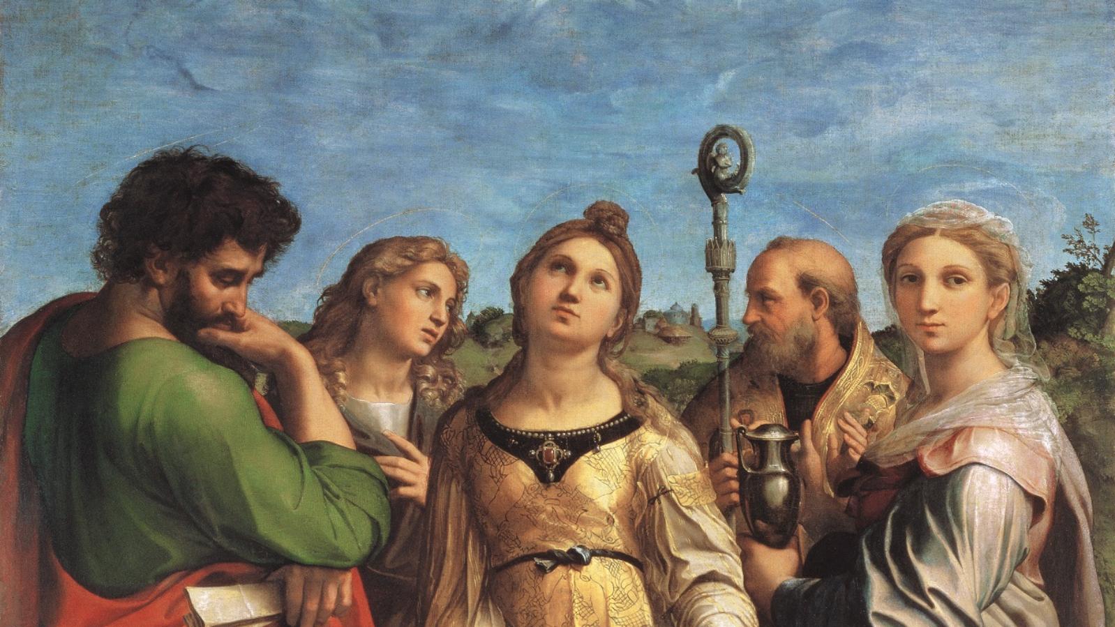 Santa Cecilia, Raffaello. Pinacoteca Nazionale di Bologna