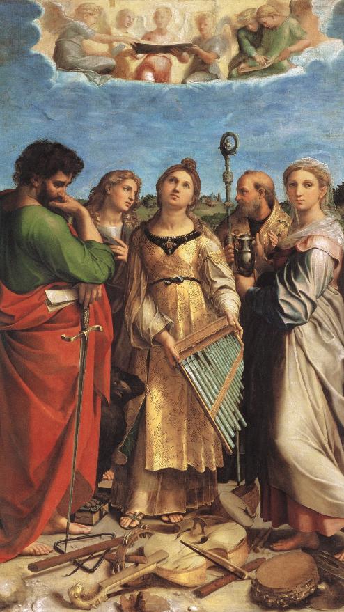 Santa Cecilia, Raffaello. Pinacoteca Nazionale di Bologna