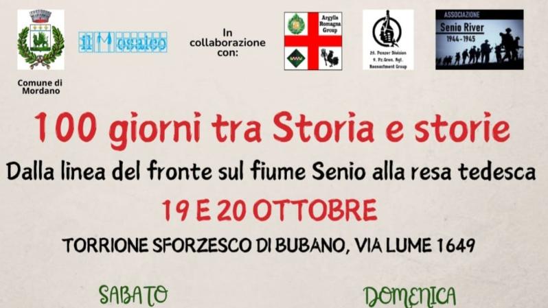 Locandina evento 100 giorni tra storia e storie