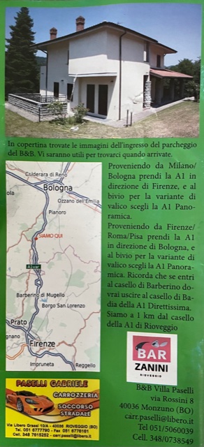 Villa Paselli - Mappa Villa Paselli - Mappa