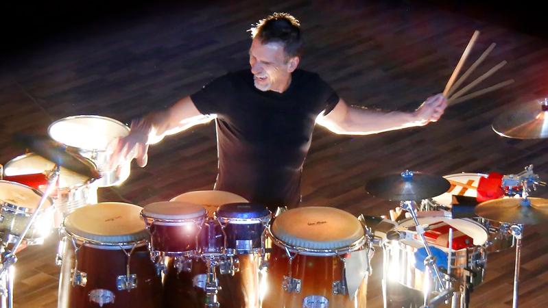 Percussionist Lele Shaddy live at the Oasi Osteria Nuova