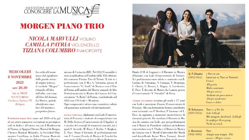 Locandina rassegna musicale "Conoscere la musica"