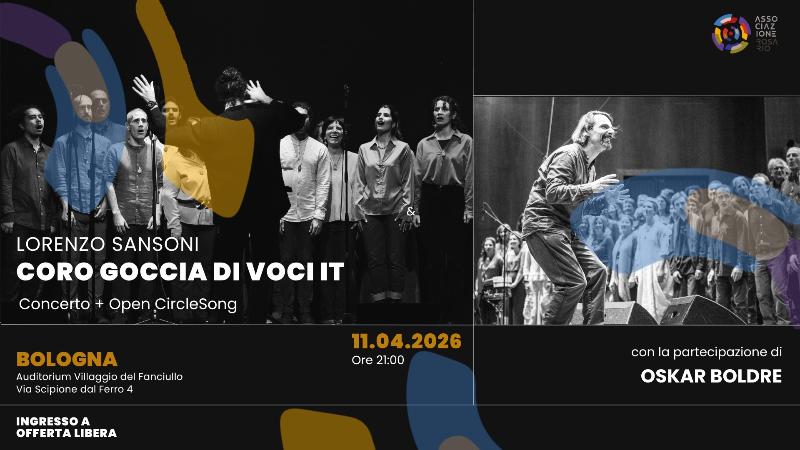 World Music and CircleSongs: Goccia di Voci IT choir, Lorenzo Sansoni, Oskar Boldre