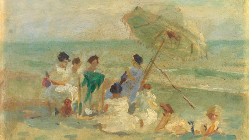 Silvestro Lega, Donne in spiaggia, mostra tra 800 e 900, Bologna ©Fondazione Carisbo