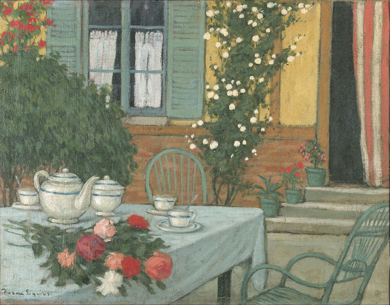Pere Torné Esquius Tavolo in giardino, 1913 ca. Olio su tela, 49x65 cm Museu Carmen Thyssen Barcelona Pere Torné Esquius Tavolo in giardino, 1913 ca. Olio su tela, 49x65 cm Museu Carmen Thyssen Barcelona